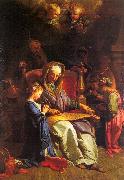 JOUVENET, Jean-Baptiste The Education of the Virgin sf oil on canvas